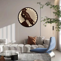 LED Wooden Hanging Sign Retro Holiday Decoration Wall Sticker Pendant