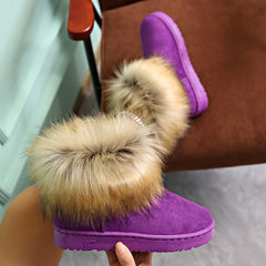 Women's Faux Fur Lined Thermal Snow Boots Non Slip Winter Warm Shoes