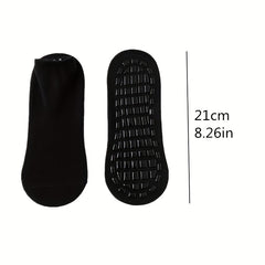 Solid Towel Bottom Yoga Socks Anti Slip Garters Grip Short Crew Socks
