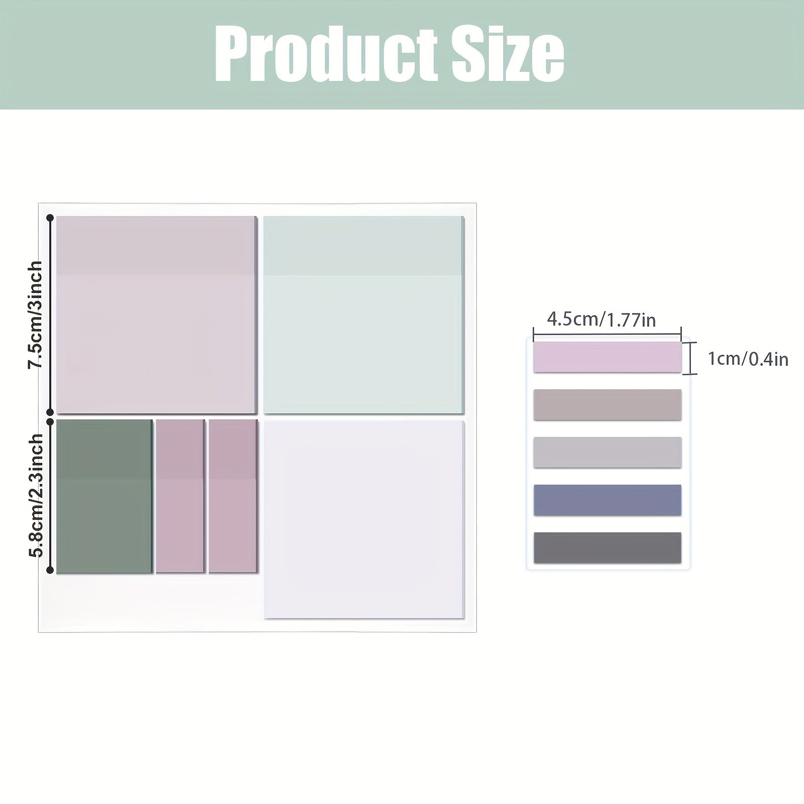 Clear Sticky Notes 400pcs for Books Page Markers