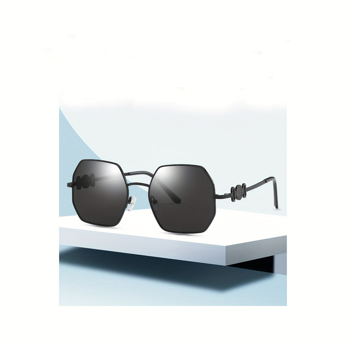 Men's Polygonal Metal Sunglasses for Outdoor Sports