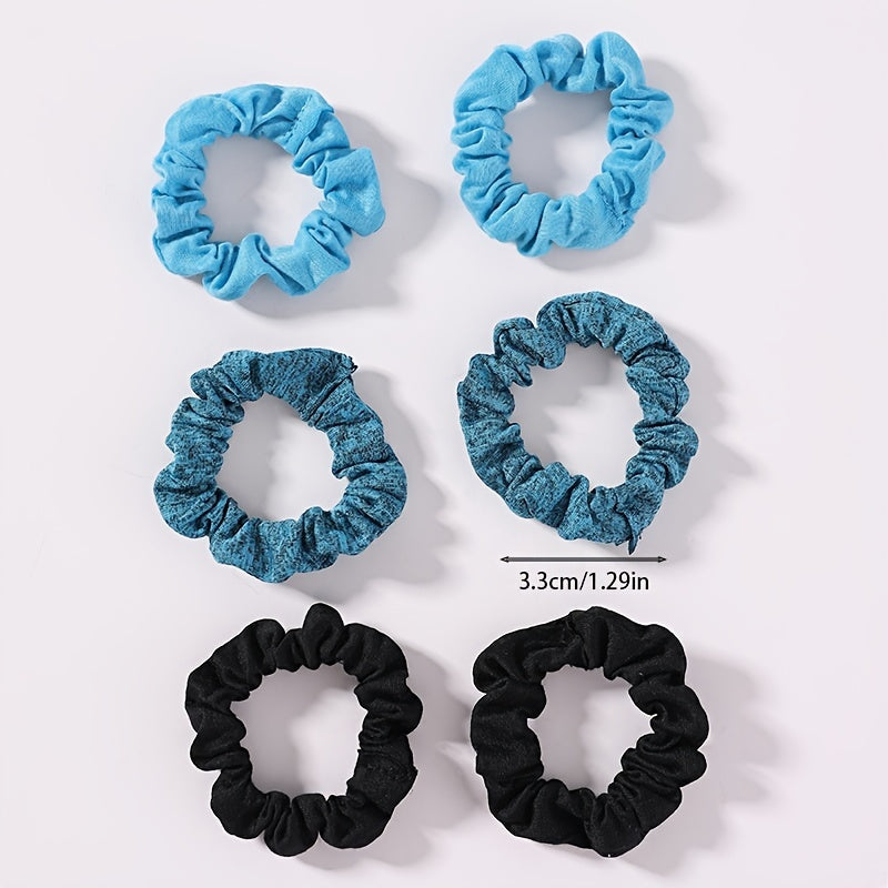 6pcs Satin Elastic Hair Scrunchies Silk Hair Ties Ponytail Holders Women Girls