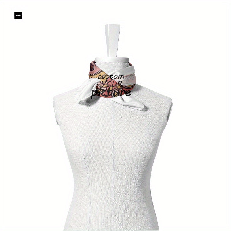 Customizable Personalized Scarf for Women and Men Soft Polyester Fiber
