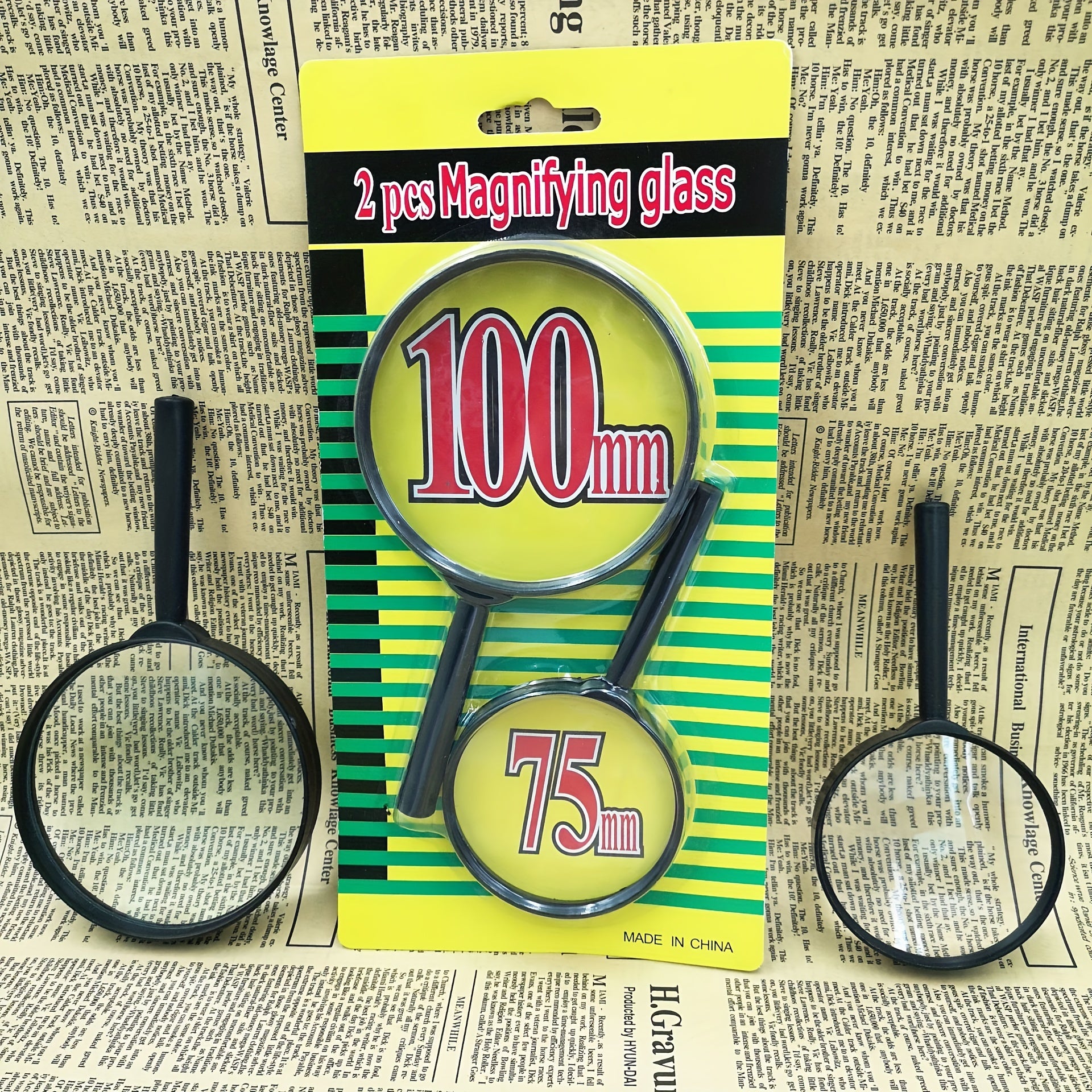 2pcs Magnifying Glass Handheld Reading Magnifier For Seniors