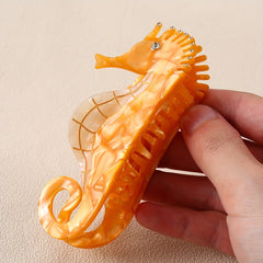 Acrylic Hippocampi Hair Claw Back Head Hair Clip Non-slip Large Shark Claw Hair