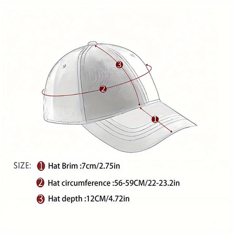 Washed Cotton Baseball Cap Adjustable Trucker Hat for Women Men