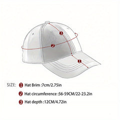 Vintage Baseball Cap Unisex Printed Hat Adjustable for Outdoor Activities