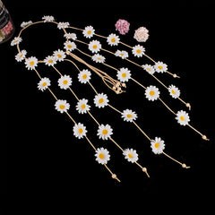 Bohemian Flower Headband with Sunflower Daisy Pendant