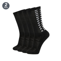 Diabetic Crew Socks (2 Pairs) Polyester Blend Breathable Moisture Wicking