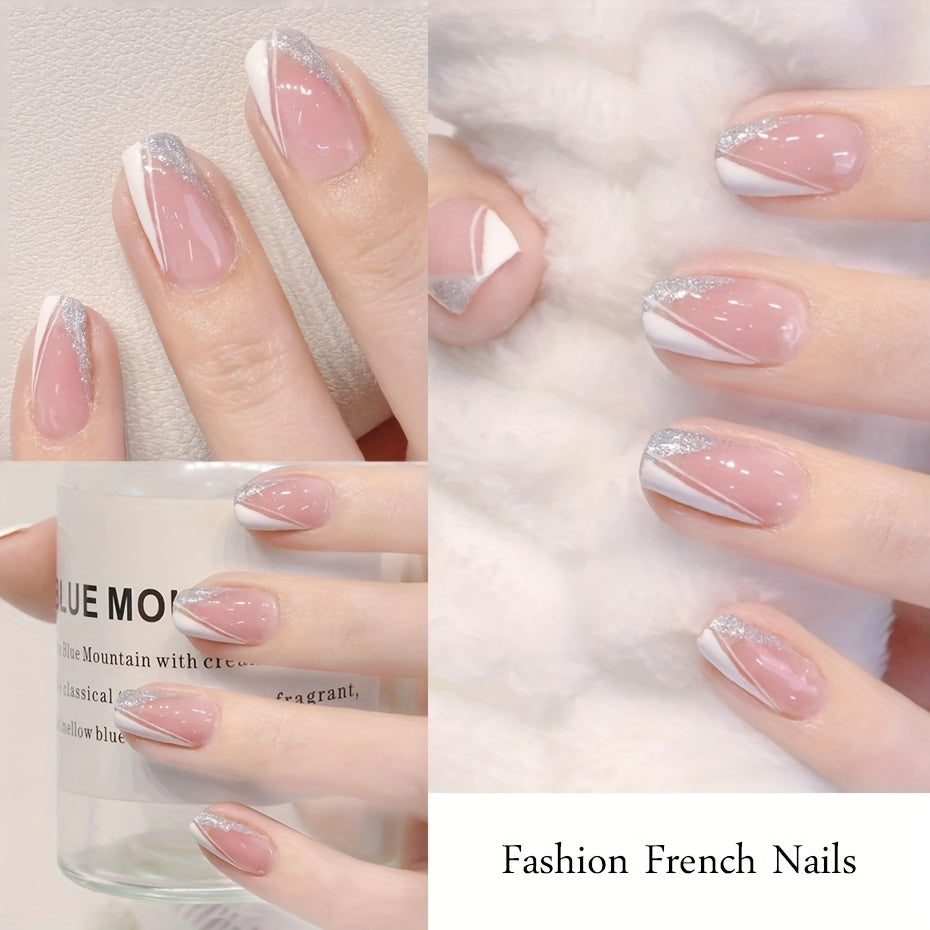 1pc French Nail Art Sticker 3D Self Adhesive Decals U Shape Nail Guides