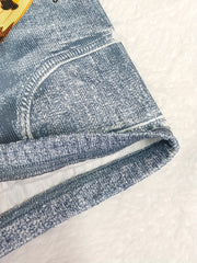 Women's Plus Butterfly Denim Print Skinny High Rise Jeans