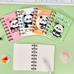 Cartoon Panda Coil Book Portable Pocket Notepad