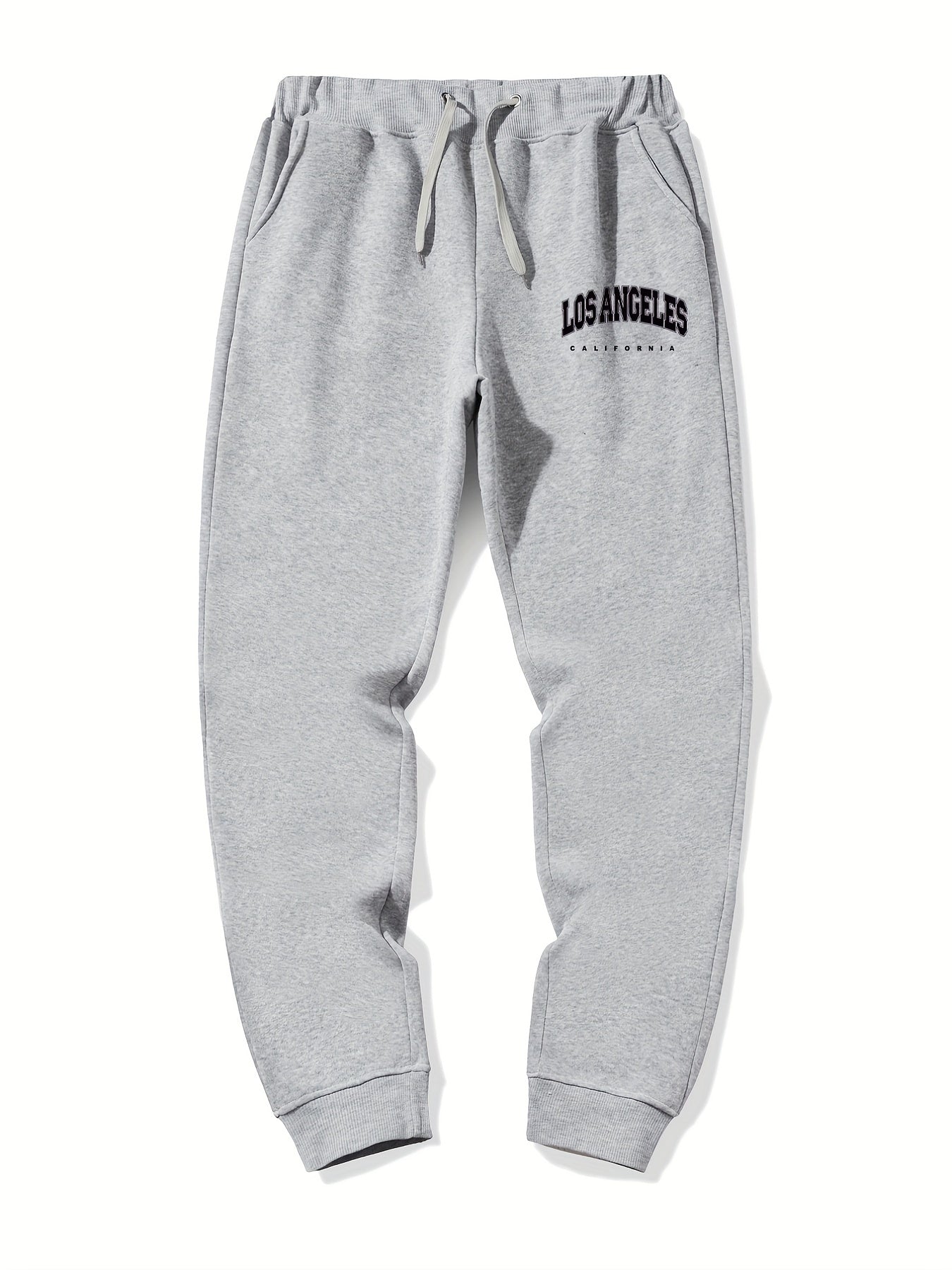 LA Casual Stretch Graphic Drawstring Joggers Men's Sweatpants
