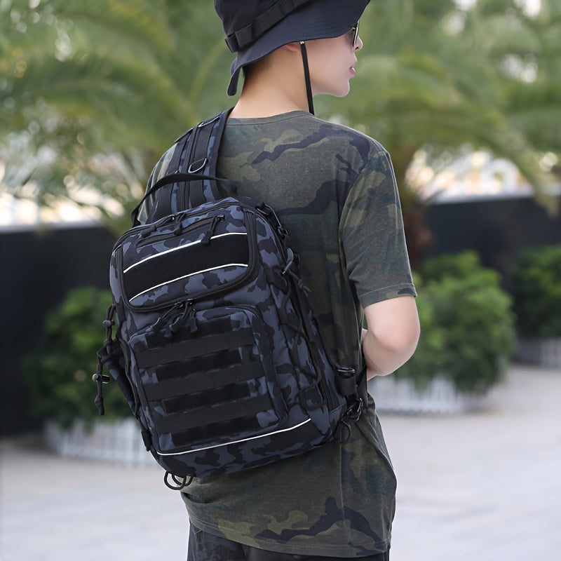 Large Capacity Fishing Backpack Water Resistant Tackle Box Storage Bag