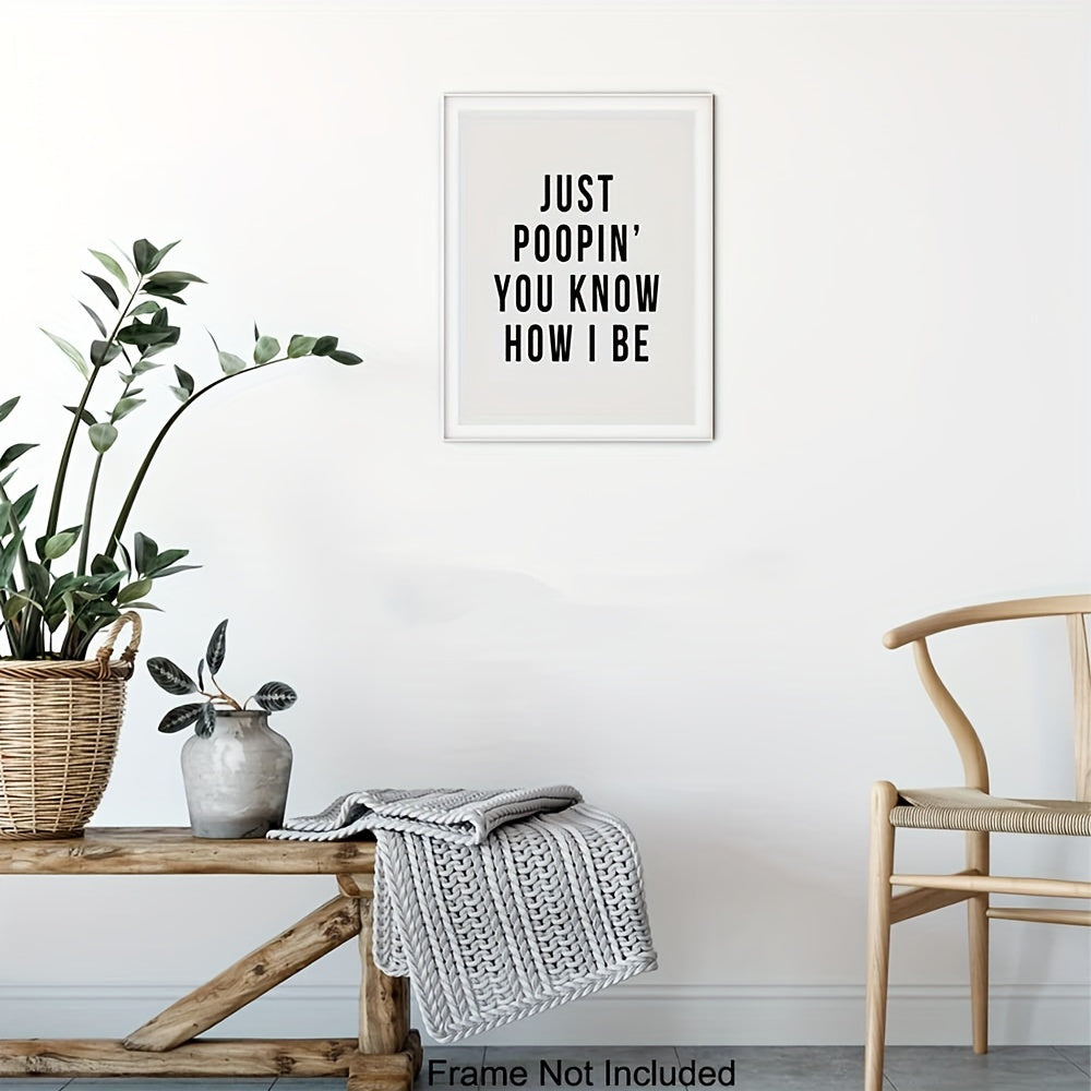 Funny Office Bathroom Art Wall Decor Poster for Restroom