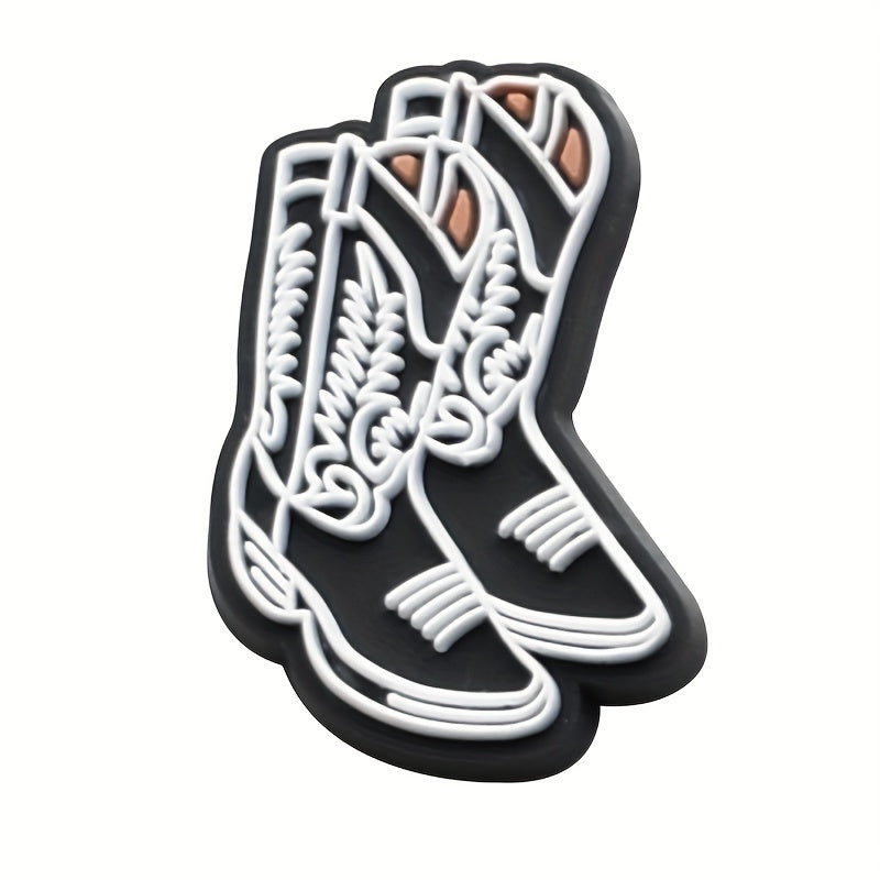 23pcs Cowboy Theme Charms For Clogs Bubble Slides Sandals