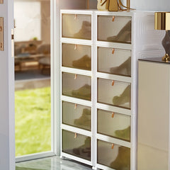 1pc Folding Transparent Shoe Storage Box Home Shelf Outdoor