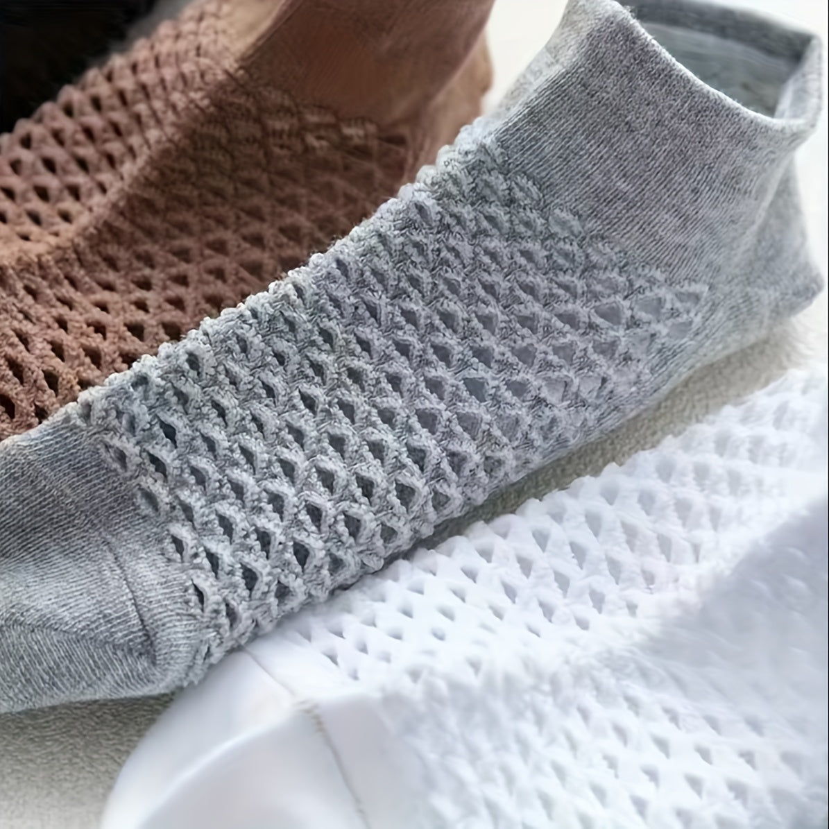 5 Pairs Mesh Low Cut Socks for Men