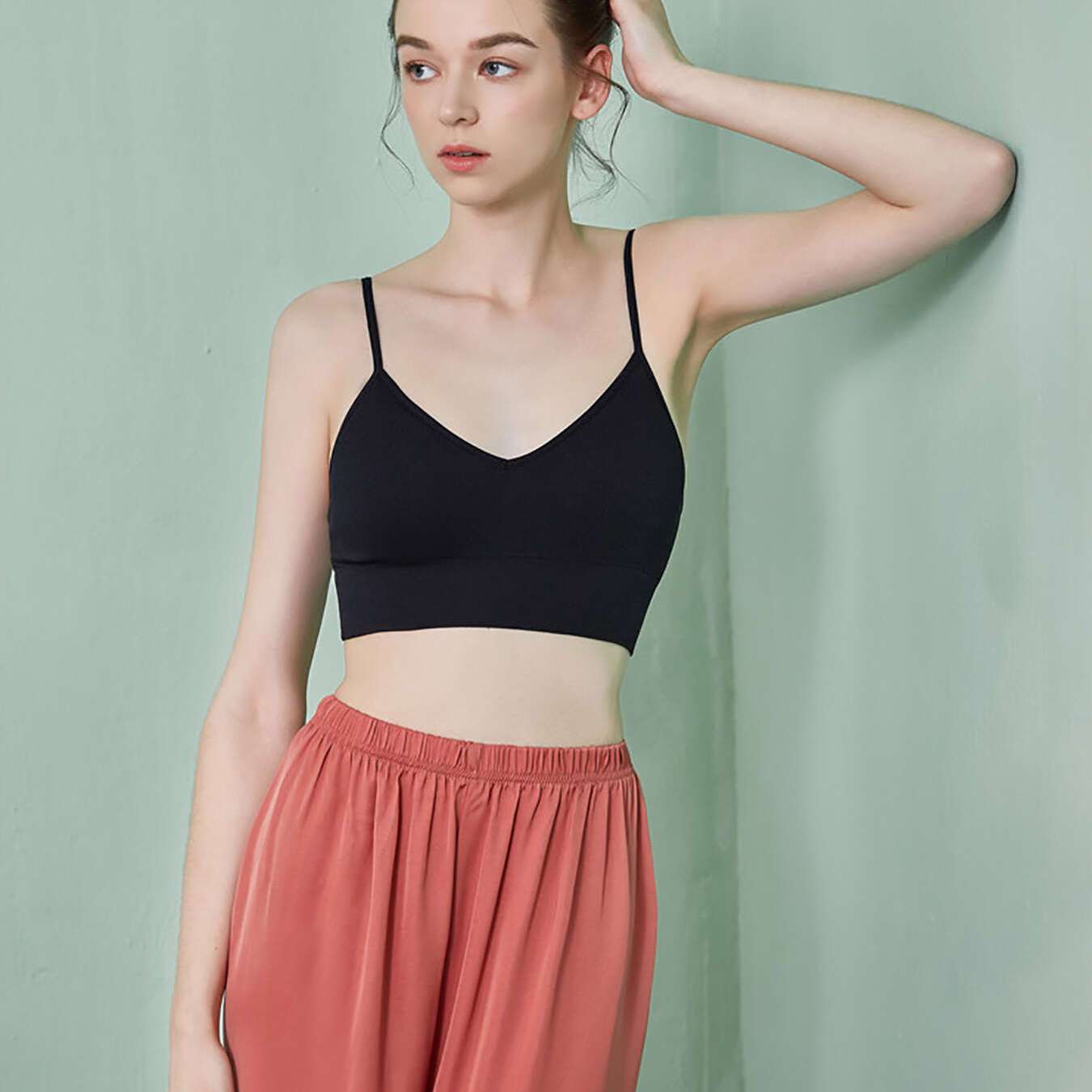 Triangle Cups Sports Bra Push Up Yoga Fitness Bra