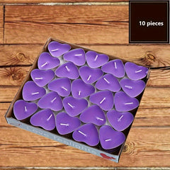 10pcs Heart Candles Romantic Wedding Dinner Outdoor Lighting