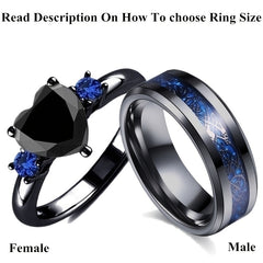 Heart shaped Zircon Couple Ring