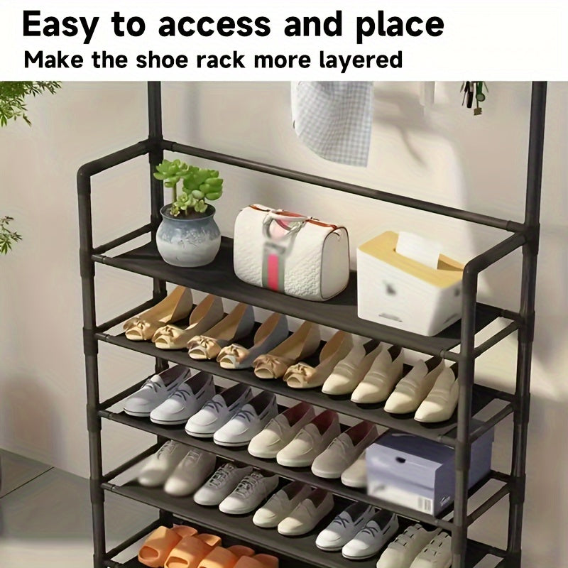 Shoe Coat Rack 2 in 1 Assembly Layer Shoe Cap Rack