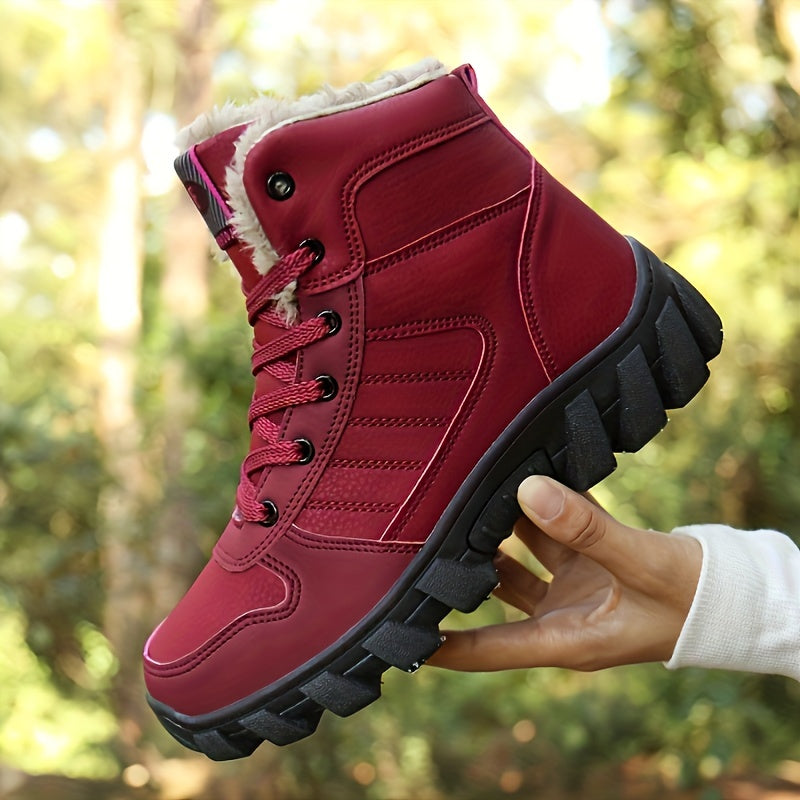 Thermal Snow Boots High Top Winter Keep Warm Flat Snow Shoes