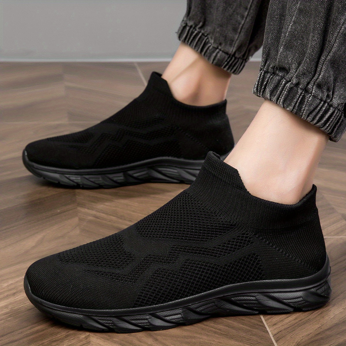 Men's Knitted Lightweight Slip On Casual Shoes Summer
