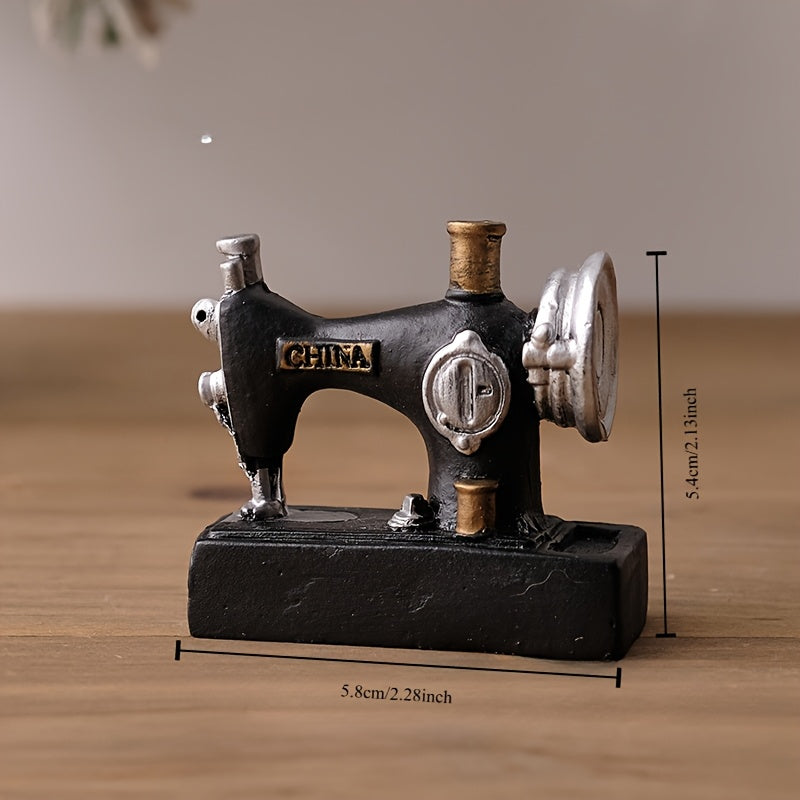 European Retro Resin Ornament Sewing Machine Model Decoration