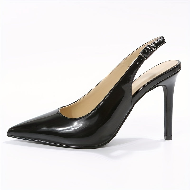 Women's Stiletto Heels Pointed Toe Buckle Strap Pumps