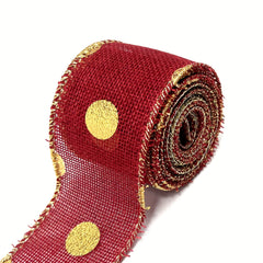 Gingerbread & Candy Cane Snowman Christmas Ribbon