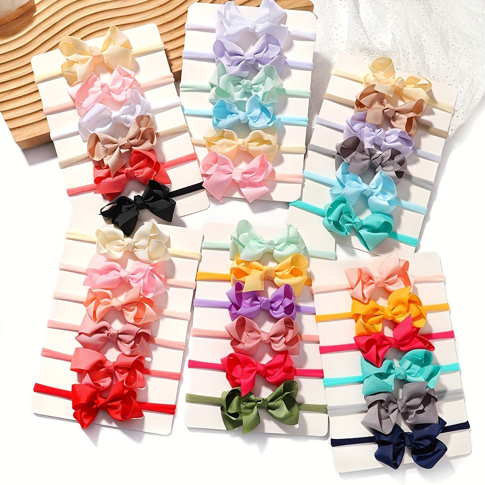 6pcs Bow Headband Hair Accessories for Baby Girls