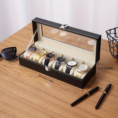 Watch Storage Box Display Case PU Leather 2 6 10 12 Digits