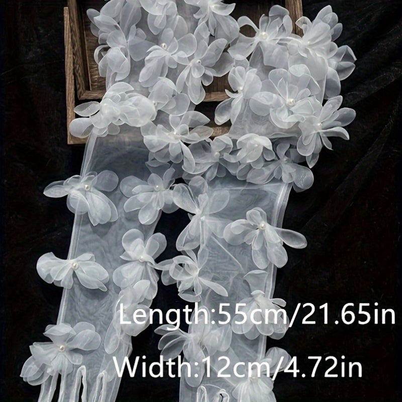 Ivory Lace Bridal Gloves for Weddings and Events