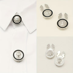 2 Packs of Lion Head Button Buckles for Fashionable Accessories