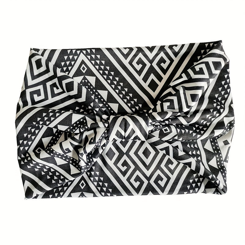 Boho Style Wide Brim Headband Knotted Head Wrap