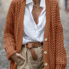  Solid Long Sleeve Cardigan