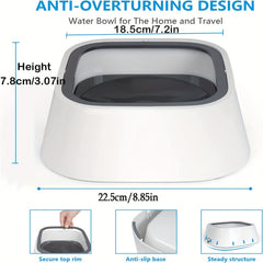 1L Pet Water Bowl No Spill Slow Feeder Dispenser