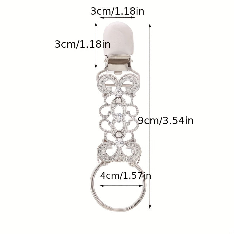 Portable Travel Hat Clip Straw Hat Holder Vintage Metal Flower Outdoor