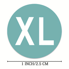500pcs 1inch Size Label Sticker Roll XS-XXXL