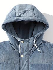 Men's Padded Thick Hooded Vest Large Pocket Warm Autumn Winter