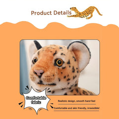 Leopard Plush Toy Soft Polyester Multicolor Perfect Home Decor Birthdays