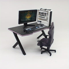 1/12 Dollhouse Computer Desk & Chair Set Mini Furniture Props