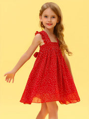 Girls Polka Dot Swing Dress Summer Clothing