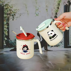 500ml Panda Pattern Stainless Steel Water Cup