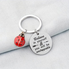 Ladybug Stainless Steel Key Chain Inspirational Gift For Men