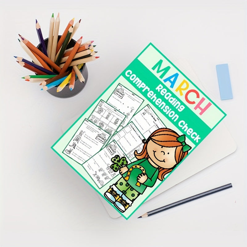 March Reading Comprehension Worksheets for Early Learners Green Paper