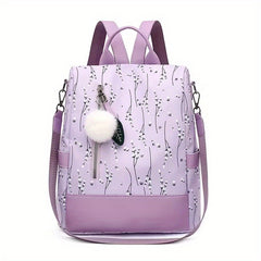 Casual Floral Backpack Large Capacity Travel Bag