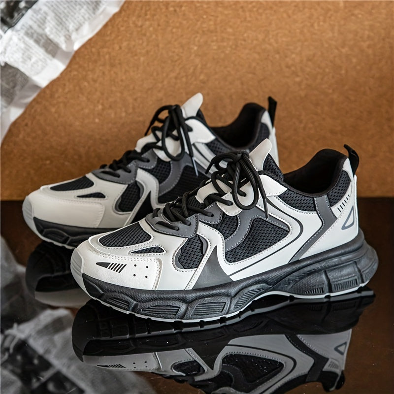 Men's Casual Mesh Sneakers Low Top Platform Running Shoes