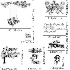 Hello Autumn & Sweet Garden Swing Clear Stamps Set